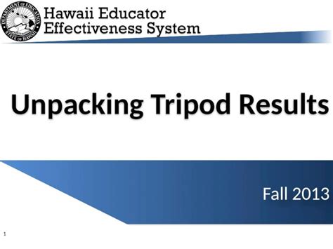 Tripods: Results